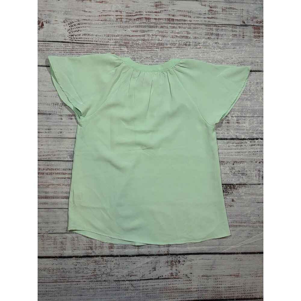 Olive & Oak Mint Green Short Sleeve Blouse X-Small NWT - Picture 8 of 8